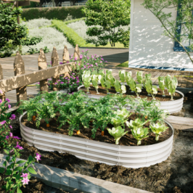 8x4x1ft Raised Garden Bed Kit, Galvanized Planter Raised Garden Beds For Outdoor For Vegetables,Flowers &Herbs, Heavy Duty, Rust-Resistant, Easy Assem