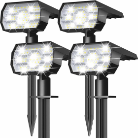 4 Pack Solar Lights Outdoor Waterproof IP68, 56 LED 3 Lighting Modes Solar Spot Lights Landscape Lighting Decorations Outdoor For Patio Yard Pathway G