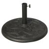 Outsunny Round Bronze Resin 22" 42 lbs Umbrella Base, Decorative Pattern, Fits Φ1.5", Φ1.89" Poles - Sturdy Parasol Stand for Garden