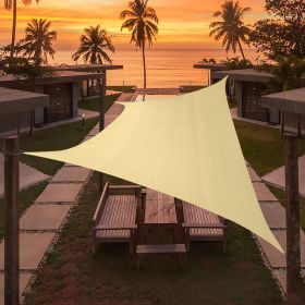 Artpuch Custom Size Beige Sun Shade Sail Triangle Canopy 185 GSM Durable Fabric UV Block Awning for Outdoor Patio Garden Backyard (Customized Availabl (Color: Beige, size: 10'x15')
