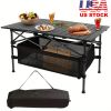 Adjustable - height Folding Table with Storage Bag. Durable Metal Tripod Base. Ideal for Beach, Picnic, BBQ & Patio. Lightweight