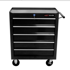 Metal Tool Storage Cart (Color: black)