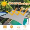 Artpuch Custom Size Cream Sun Shade Sail Triangle Canopy 185 GSM Durable Fabric UV Block Awning for Outdoor Patio Garden Backyard (Customized Availabl