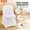 VEVOR Stretch Spandex Folding Chair Covers, Universal Fitted Chair Cover, Removable Washable Protective Slipcovers, for Wedding, Holiday, Banquet